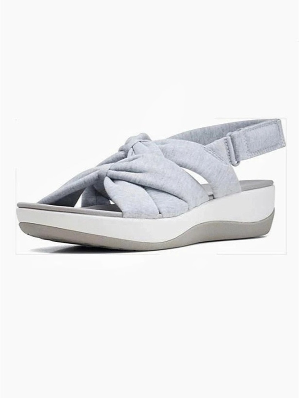 Clarks Arla Meg Gray Wedge Sandals Sz 9.5M